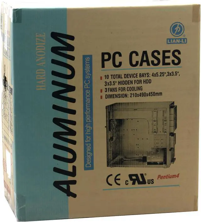 Alt view image 7 of 7 - LIAN LI PC-7 USB2 Silver Aluminum ATX Mid Tower Computer Case