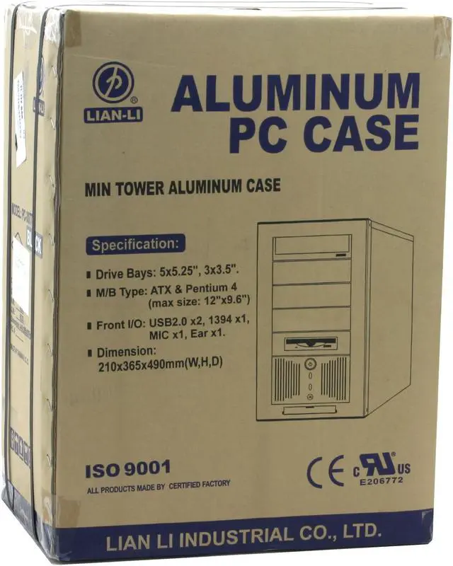 Alt view image 7 of 7 - LIAN LI PC-3077B Black Aluminum ATX Mid Tower Computer Case