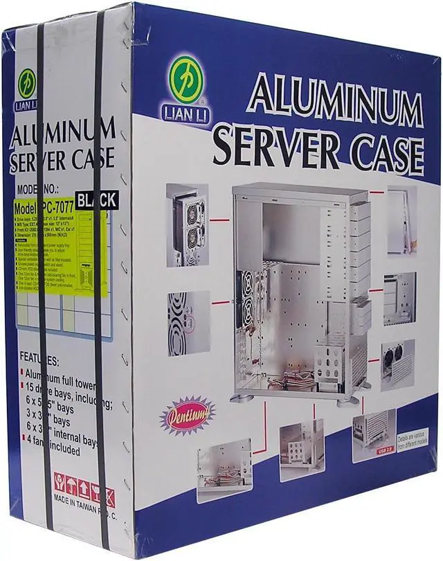 Alt view image 7 of 7 - LIAN LI PC-7077B Black Aluminum Server Computer Case