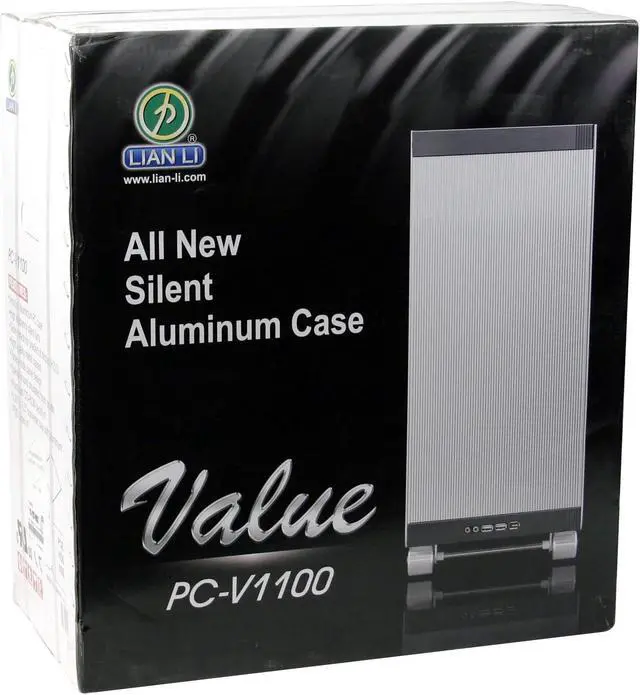 Alt view image 10 of 10 - LIAN LI V SILENT PC-V1100 Silver Aluminum ATX Mid Tower Computer Case