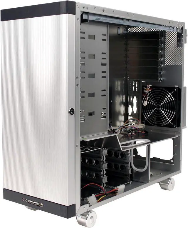 Alt view image 5 of 10 - LIAN LI V SILENT PC-V1100 Silver Aluminum ATX Mid Tower Computer Case