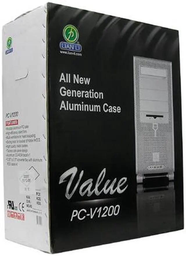 Alt view image 7 of 7 - LIAN LI PC-V1200 Silver Aluminum ATX Mid Tower Computer Case