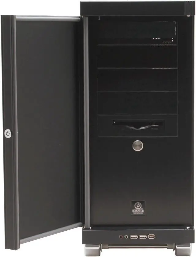 Alt view image 5 of 13 - LIAN LI V SILENT PC-V1100B Black Aluminum ATX Mid Tower Computer Case