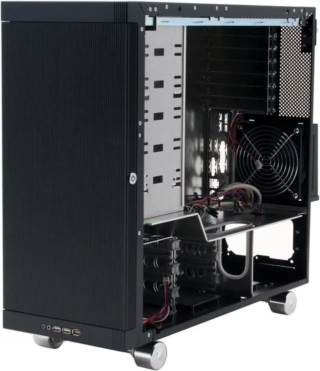 Alt view image 9 of 13 - LIAN LI V SILENT PC-V1100B Black Aluminum ATX Mid Tower Computer Case