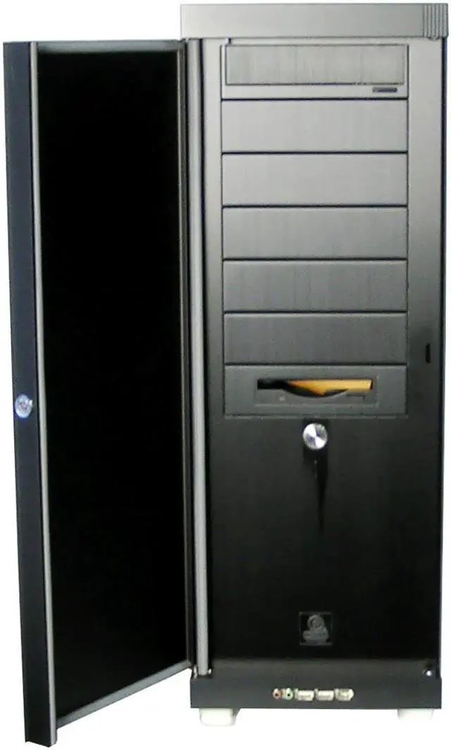 Alt view image 4 of 11 - LIAN LI V SERIES PC-V2100B Black Aluminum ATX Full Tower Computer Case