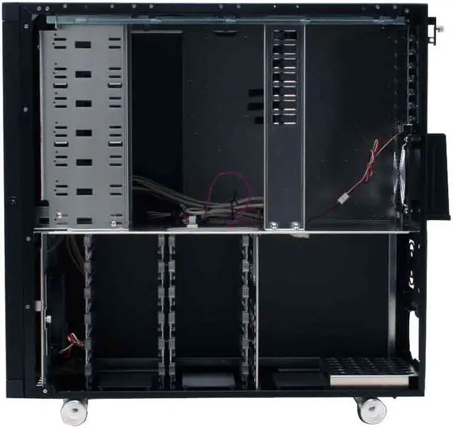 Alt view image 7 of 11 - LIAN LI V SERIES PC-V2100B Black Aluminum ATX Full Tower Computer Case