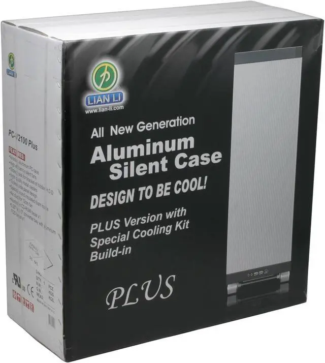 Alt view image 15 of 15 - LIAN LI V PC-V2100A PLUS Silver Aluminum ATX Full Tower Computer Case