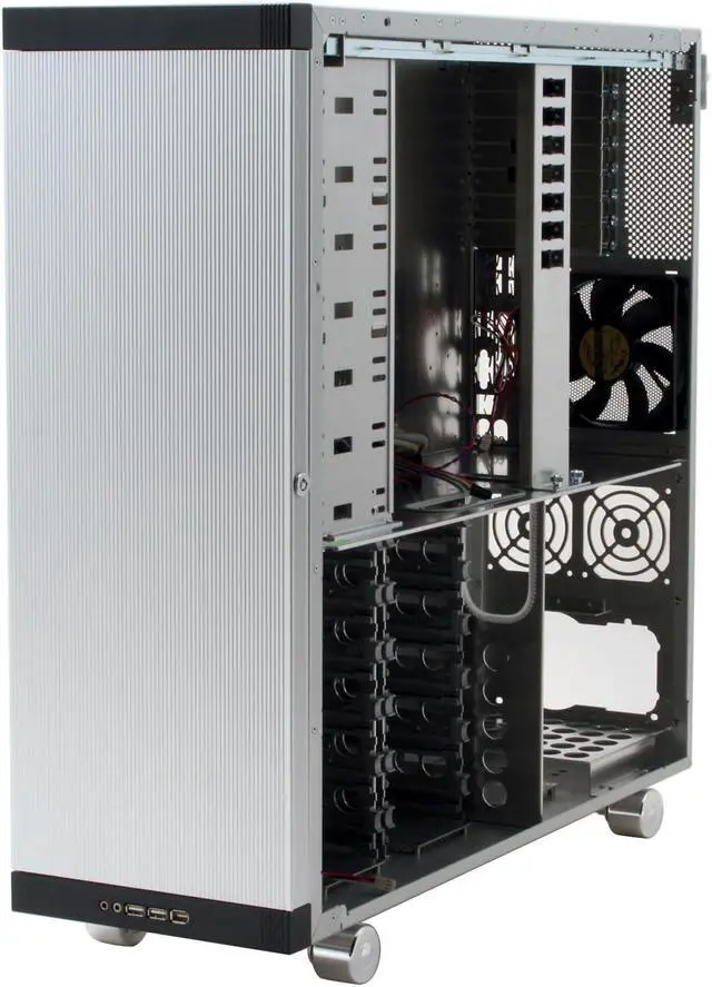 Alt view image 9 of 15 - LIAN LI V PC-V2100A PLUS Silver Aluminum ATX Full Tower Computer Case