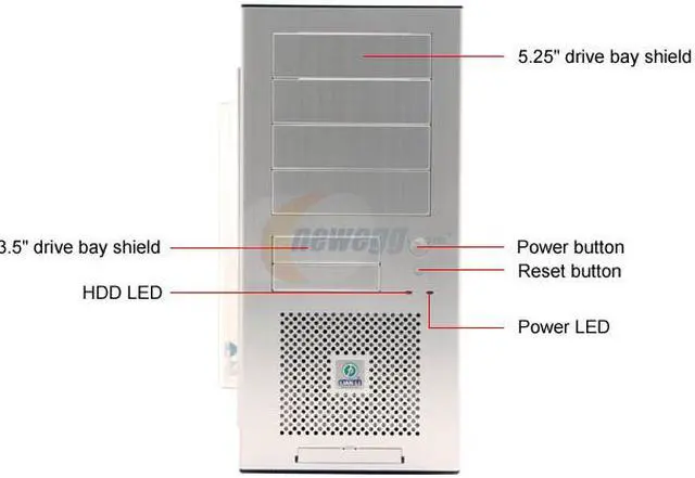 Alt view image 4 of 16 - LIAN LI PC-0710A Silver Aluminum ATX Mid Tower Computer Case - OEM