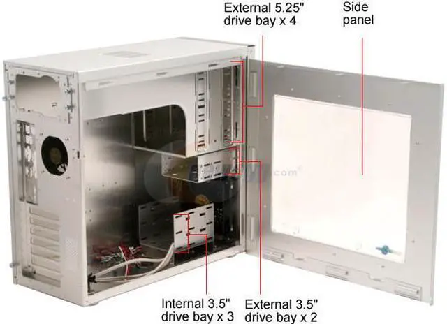 Alt view image 11 of 16 - LIAN LI PC-0710A Silver Aluminum ATX Mid Tower Computer Case - OEM