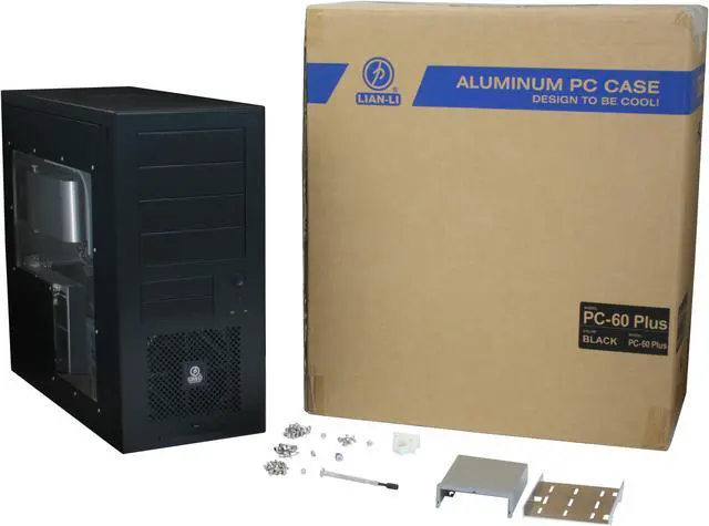 Alt view image 12 of 12 - LIAN LI PC-60BPLUSII W Black Aluminum ATX Mid Tower Computer Case