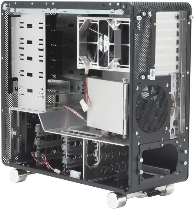 Alt view image 8 of 11 - LIAN LI PC-V1000BPLUSII W Black Aluminum ATX Mid Tower Computer Case