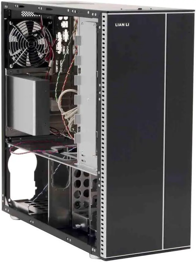 Alt view image 8 of 12 - LIAN LI PC-A10B Black Aluminum ATX Mid Tower Computer Case