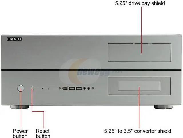 Alt view image 3 of 12 - LIAN LI Silver Aluminum PC-C32A ATX Media Center / HTPC Case