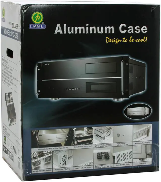 Alt view image 12 of 12 - LIAN LI Silver Aluminum PC-C32A ATX Media Center / HTPC Case