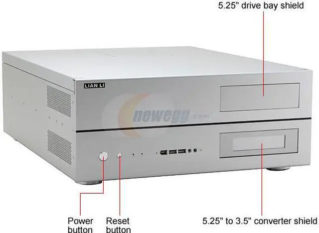 Alt view image 2 of 12 - LIAN LI Silver Aluminum PC-C32A ATX Media Center / HTPC Case