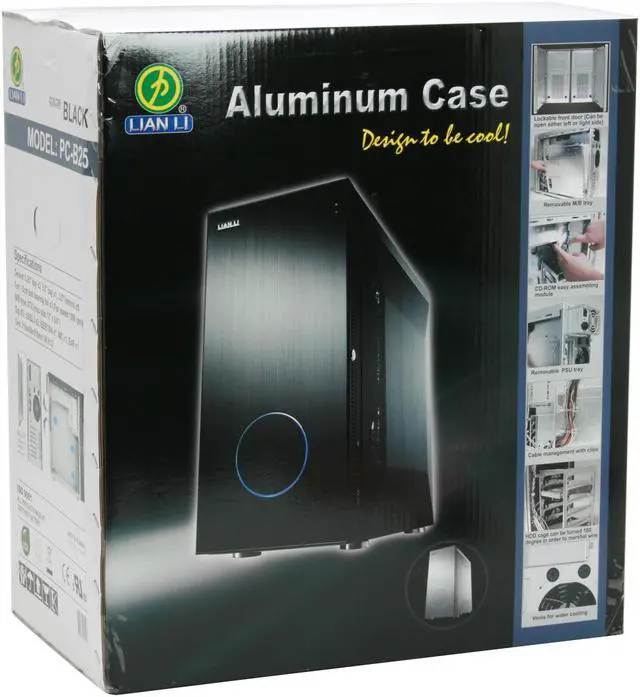 Alt view image 13 of 13 - LIAN LI PC-B25B Black Aluminum ATX Mid Tower Computer Case
