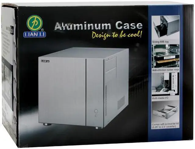 Alt view image 8 of 8 - LIAN LI PC-V350B Black Aluminum Micro ATX Desktop Computer Case