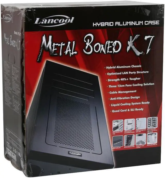 Alt view image 13 of 13 - LIAN LI Lancool PC-K7B Black Aluminum/ SECC ATX Mid Tower Computer Case
