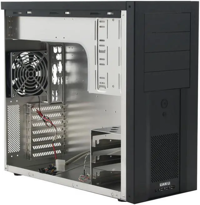 Alt view image 7 of 10 - LIAN LI PC-A09B Black Aluminum ATX Mid Tower Computer Case