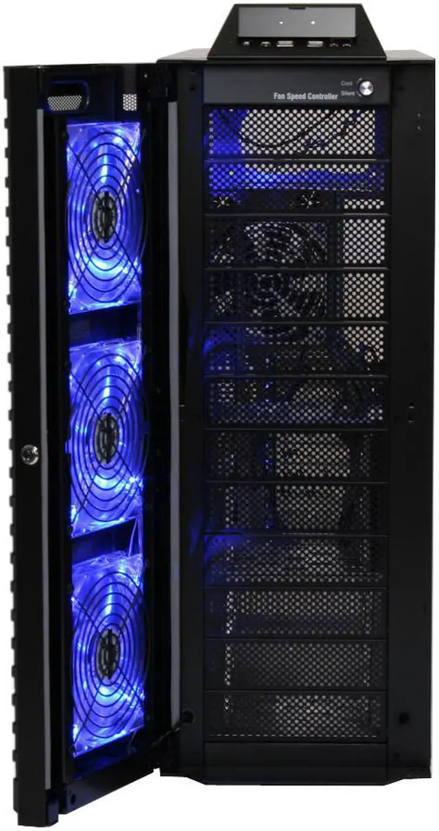 Alt view image 4 of 15 - LIAN LI PC-P80 Black Aluminum ATX Full Tower Computer Case
