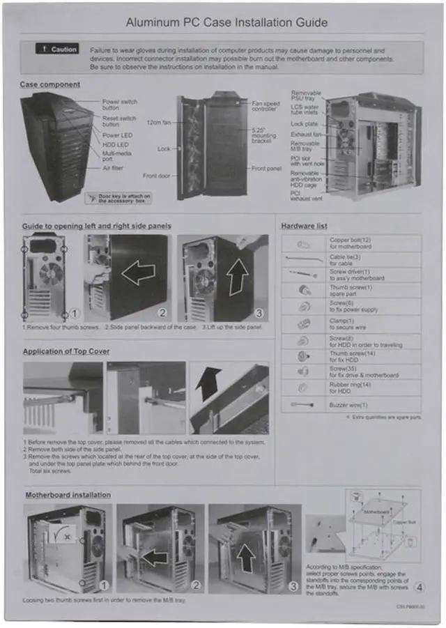 Alt view image 13 of 14 - LIAN LI ARMORSUIT PC-P60 Black Aluminum ATX Mid Tower Computer Case