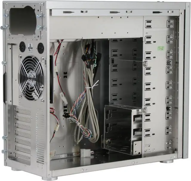 Alt view image 6 of 12 - LIAN LI PC-A17A Silver Aluminum ATX Mid Tower Computer Case