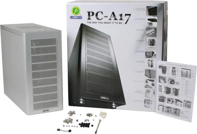 Alt view image 12 of 12 - LIAN LI PC-A17A Silver Aluminum ATX Mid Tower Computer Case