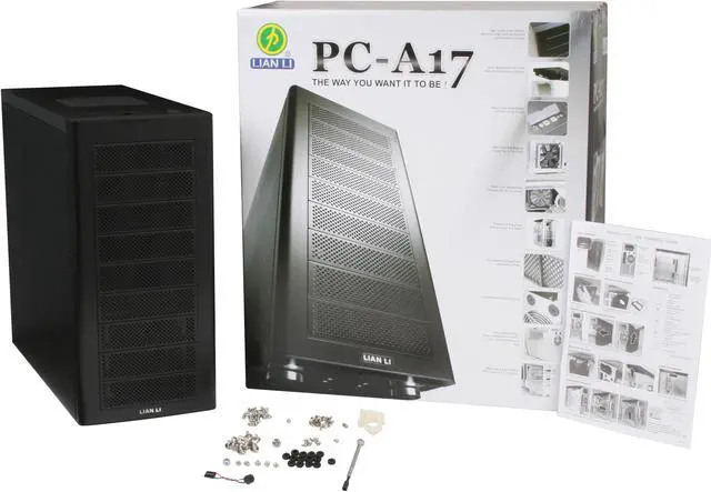 Alt view image 11 of 11 - LIAN LI PC-A17B Black Aluminum ATX Mid Tower Computer Case