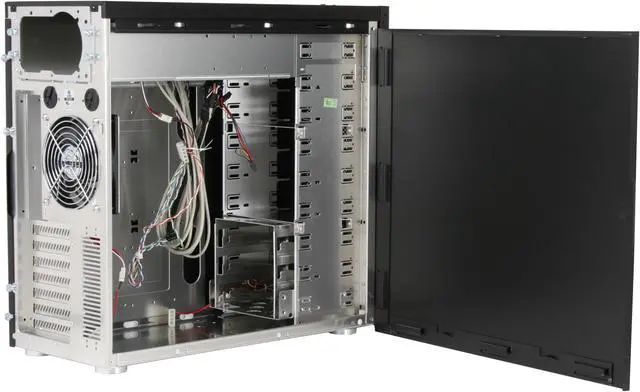 Alt view image 5 of 11 - LIAN LI PC-A17B Black Aluminum ATX Mid Tower Computer Case