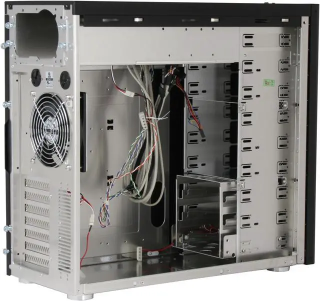 Alt view image 6 of 11 - LIAN LI PC-A17B Black Aluminum ATX Mid Tower Computer Case