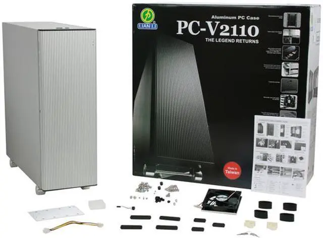 Alt view image 13 of 13 - LIAN LI PC-V2110A Silver Aluminum ATX Full Tower Computer Case