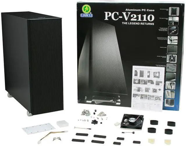 Alt view image 13 of 13 - LIAN LI PC-V2110B Black Aluminum ATX Full Tower Computer Case