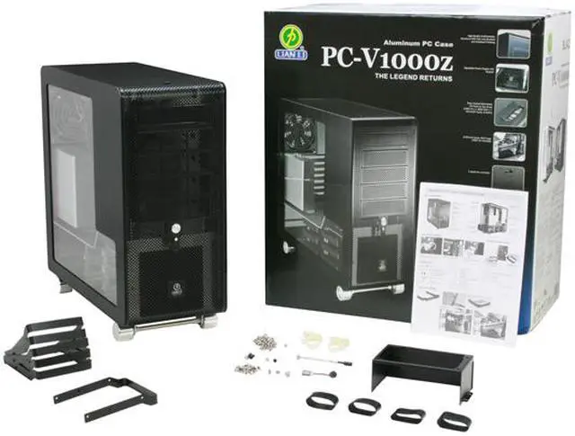 Alt view image 12 of 12 - LIAN LI PC-V1000Z Black Aluminum ATX Mid Tower Computer Case