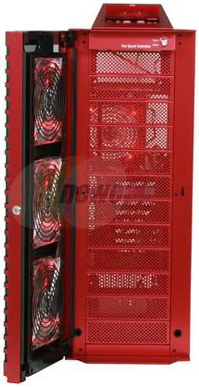 Alt view image 4 of 13 - LIAN LI PC-P80R Red Aluminum ATX Full Tower Computer Case
