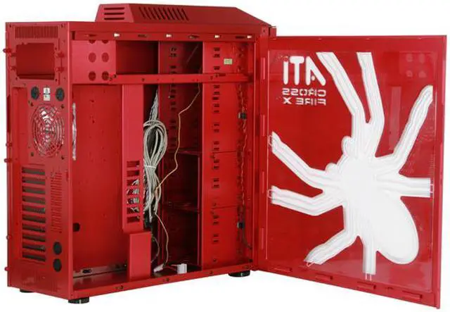 Alt view image 6 of 13 - LIAN LI PC-P80R Red Aluminum ATX Full Tower Computer Case