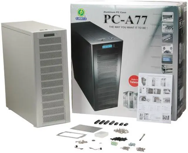 Alt view image 12 of 12 - LIAN LI PC-A77A Silver Aluminum ATX Full Tower Computer Case