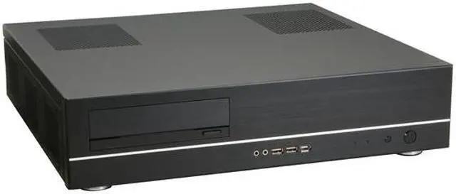 Main image of LIAN LI Black Aluminum PC-C37B Micro ATX Media Center / HTPC Case