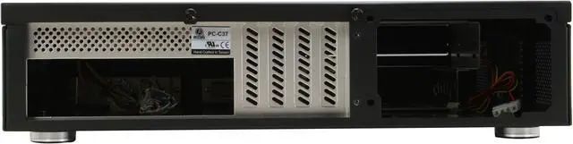 Alt view image 6 of 10 - LIAN LI Black Aluminum PC-C37B Micro ATX Media Center / HTPC Case