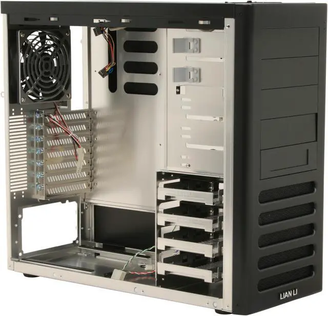 Alt view image 8 of 12 - LIAN LI PC-7F Black Aluminum ATX Mid Tower Computer Case