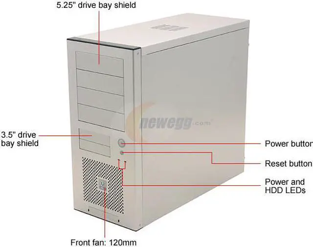 Alt view image 3 of 8 - LIAN LI PC-7 A Plus Silver Aluminum ATX Mid Tower Computer Case