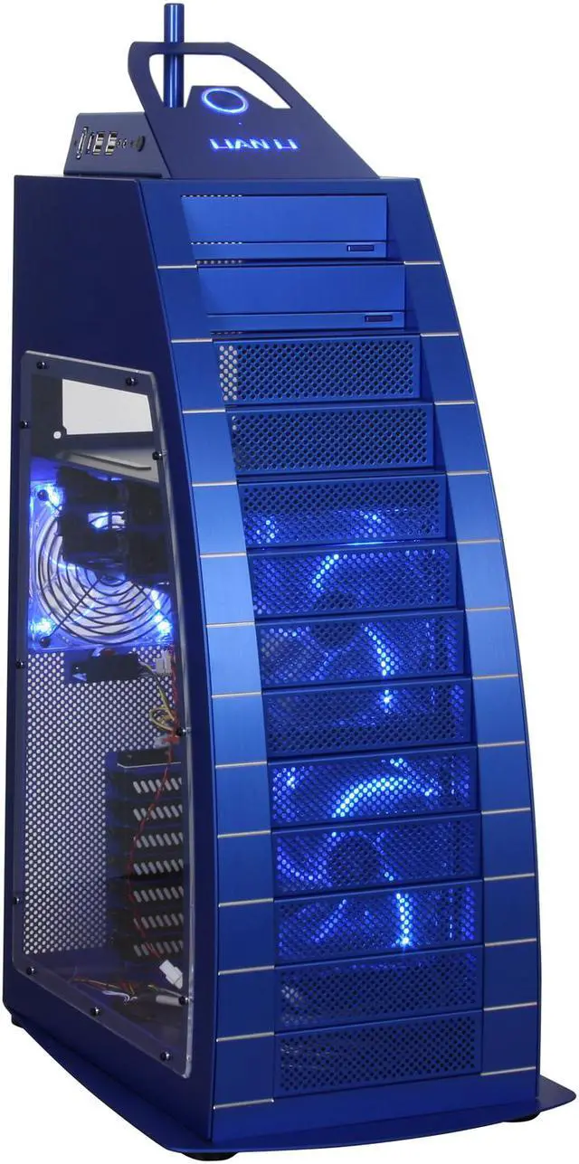 Main image of LIAN LI PC-888 Blue Aluminum ATX Full Tower Computer Case