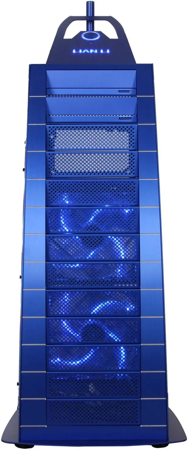 Alt view image 2 of 11 - LIAN LI PC-888 Blue Aluminum ATX Full Tower Computer Case