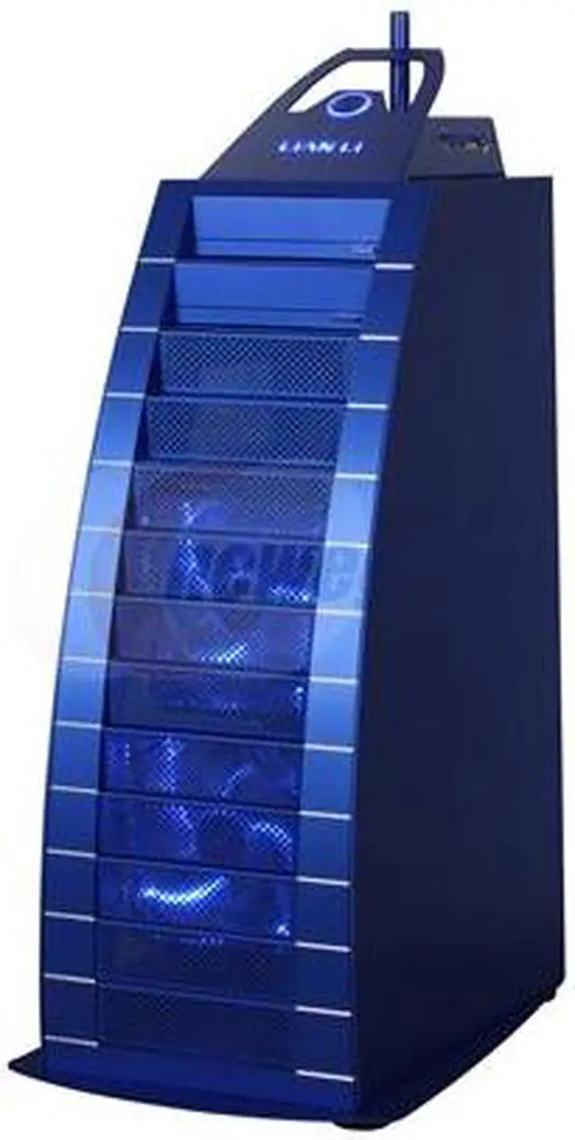 Alt view image 3 of 11 - LIAN LI PC-888 Blue Aluminum ATX Full Tower Computer Case