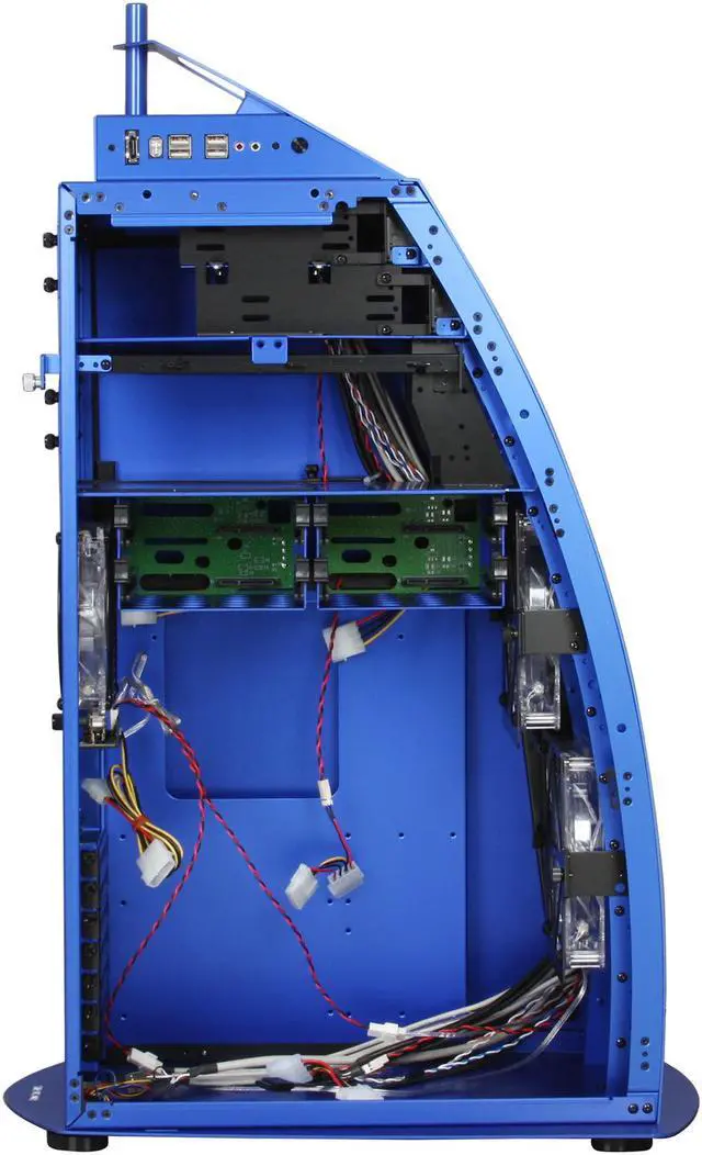 Alt view image 8 of 11 - LIAN LI PC-888 Blue Aluminum ATX Full Tower Computer Case