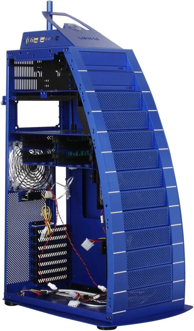 Alt view image 9 of 11 - LIAN LI PC-888 Blue Aluminum ATX Full Tower Computer Case