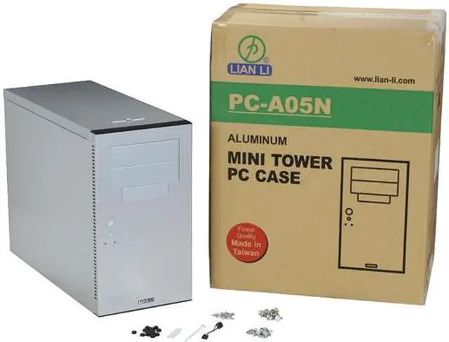 Alt view image 12 of 12 - LIAN LI PC-A05NA Silver Aluminum ATX Mini Tower Computer Case
