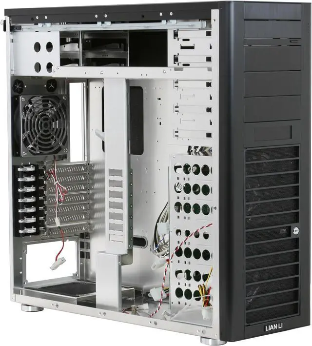 Alt view image 6 of 10 - LIAN LI PC-B71 Black Aluminum ATX Full Tower Computer Case