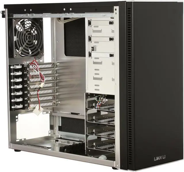 Alt view image 7 of 10 - LIAN LI PC-B10 Black Aluminum ATX Mid Tower Computer Case