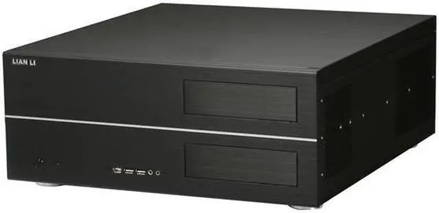 Alt view image 3 of 10 - LIAN LI Black Aluminum PC-C33B ATX Media Center / HTPC Case